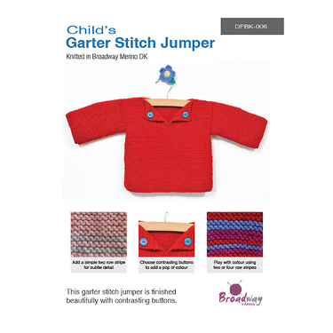 Garter top stitch jumper